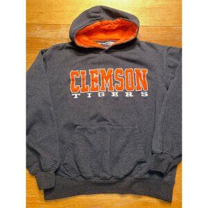 Clemson Tigers Hooded Sweatshirt Adult Large Gray & Orange